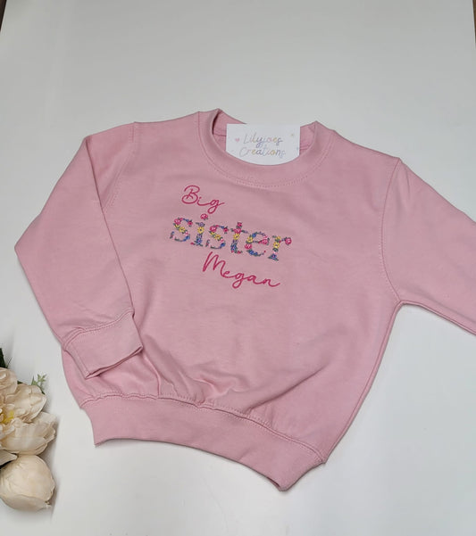 Personalised Kids Big Sister Sweatshirt