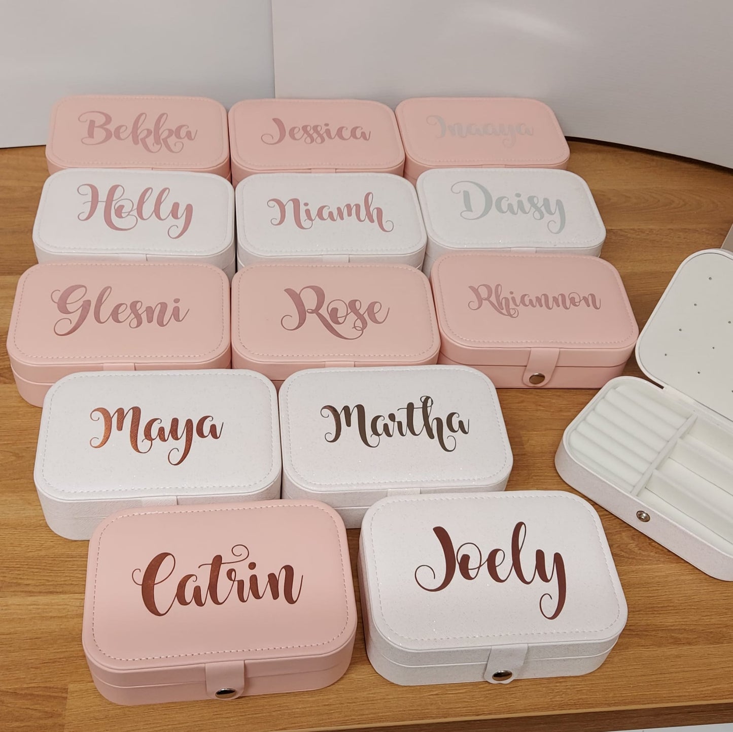 Personalised White Jewellery Box