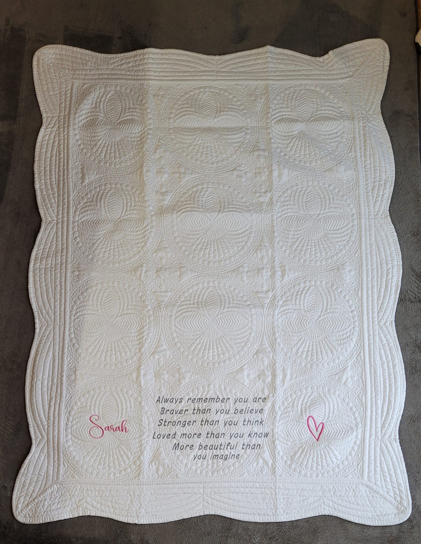 Personalised Braver Message Quilt