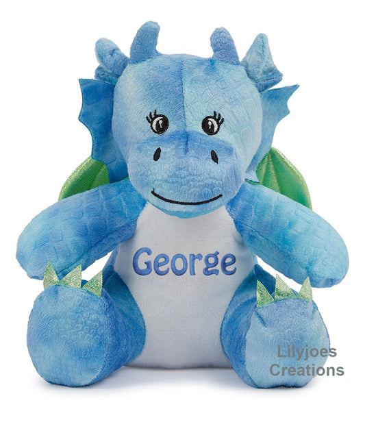 Personalised Blue Dragon Teddy