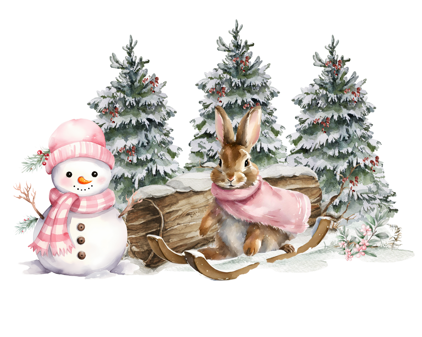 Red Baby Vest Rabbit Sled