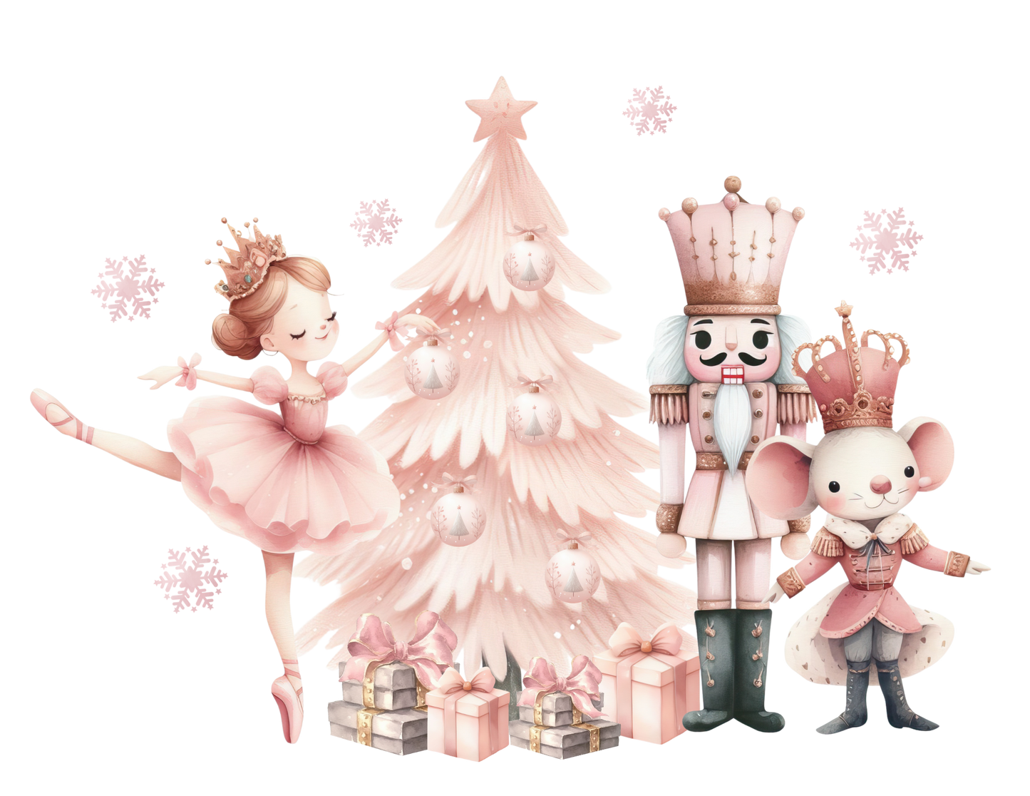 Christmas Baby Romper Sleepsuit Pink Nutcracker