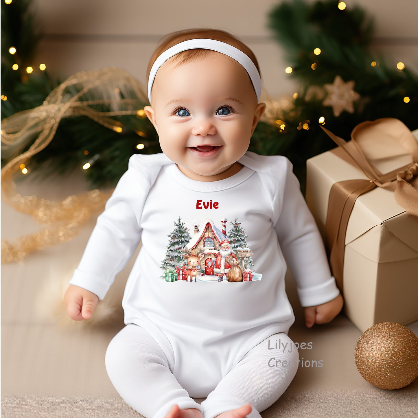 Christmas Baby Romper Sleepsuit Santa Delivery