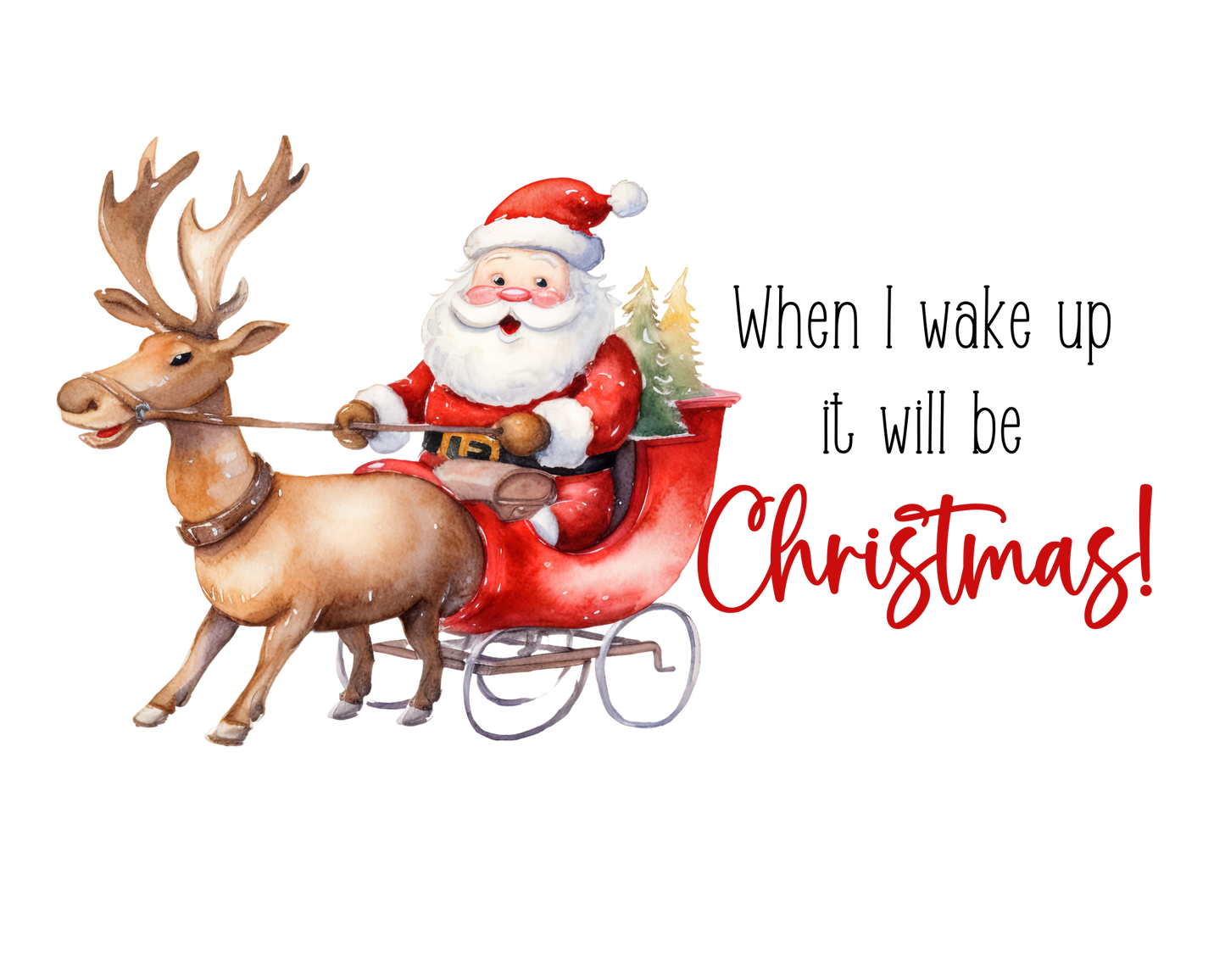 Christmas Baby Romper Sleepsuit Babygrow When I Wake Up