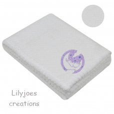 Personalised Embroidered Bunny In Moon Picture