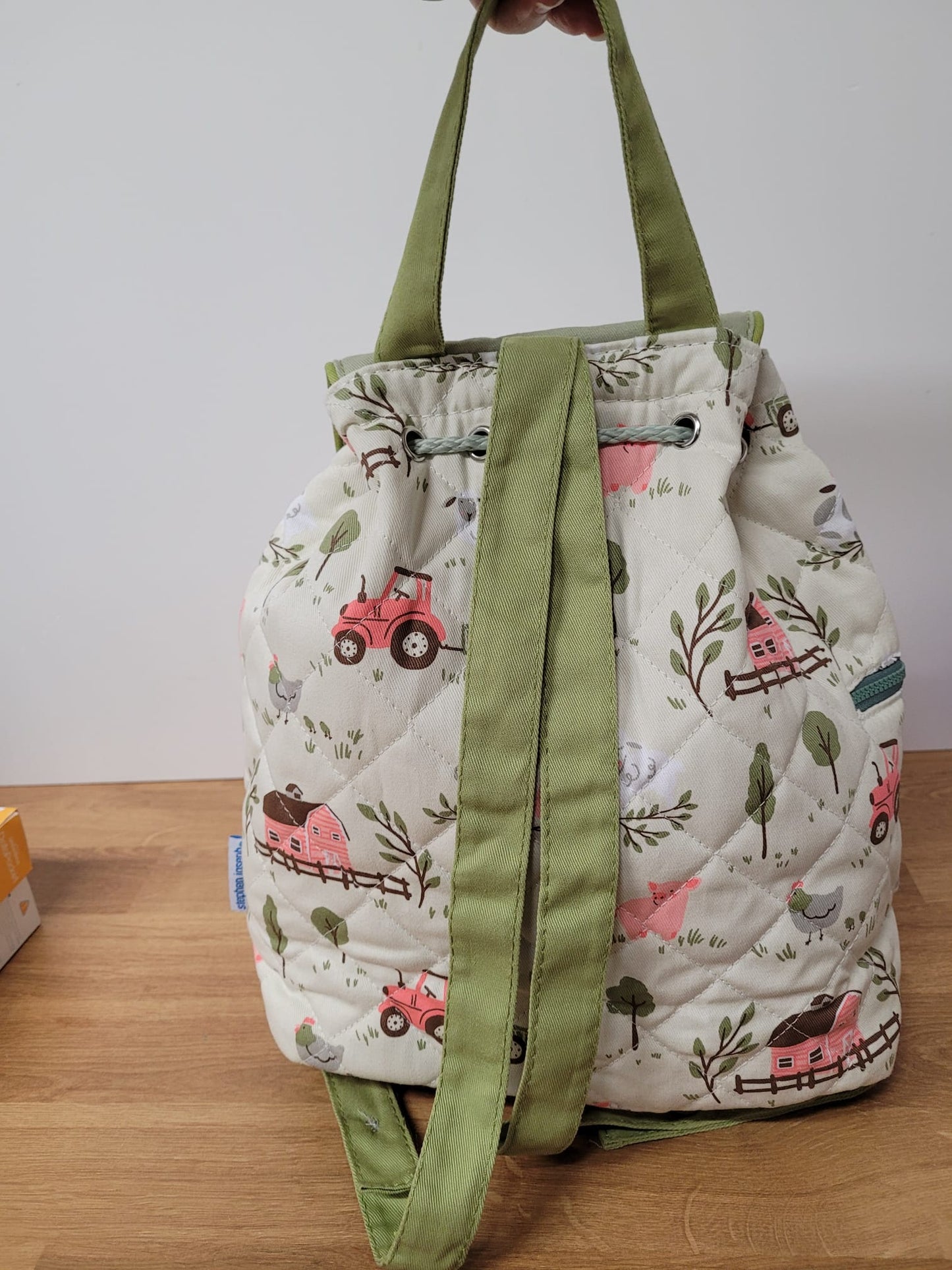 Personalised Quilted Farmyard Animals Backpack