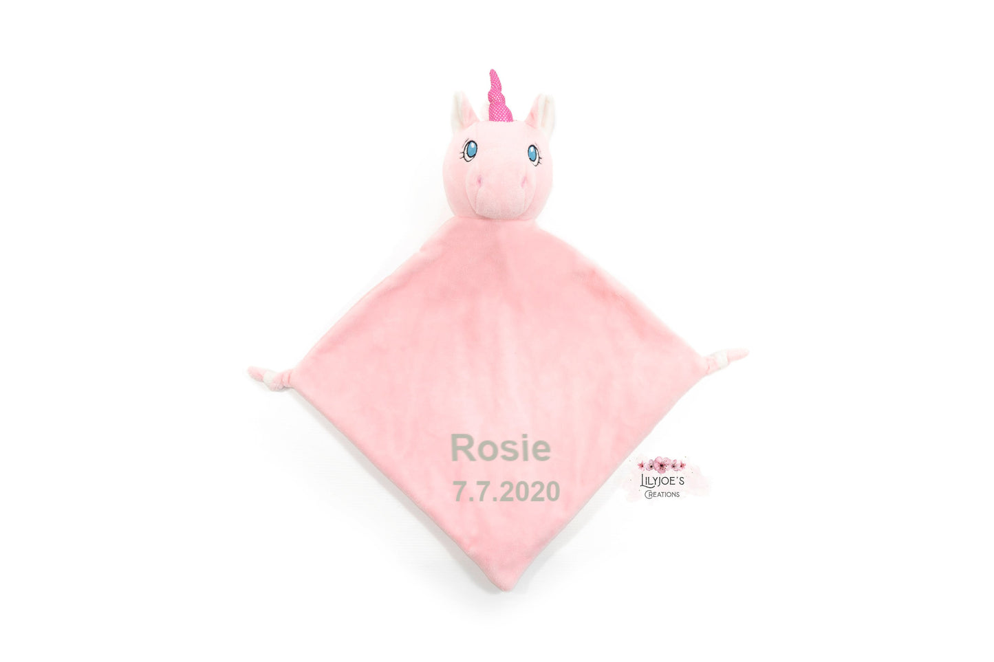 Personalised Unicorn Baby Comforter