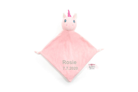 Personalised Unicorn Baby Comforter