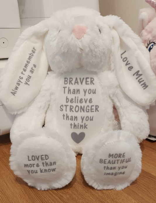 Personalised Braver Message Bunny