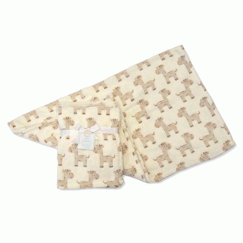 Personalised giraffe teddy and blanket gift
