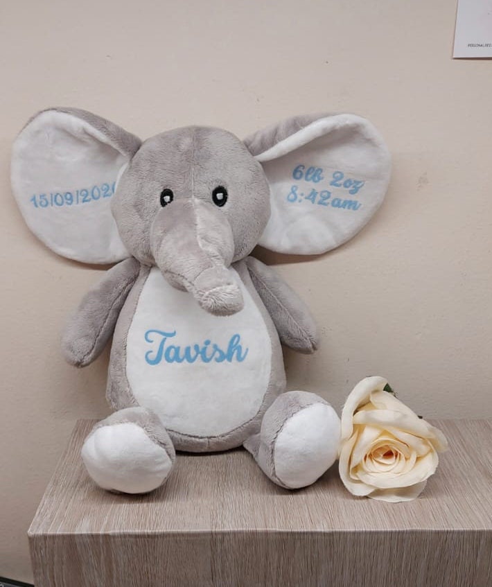 Personalised elephant teddy