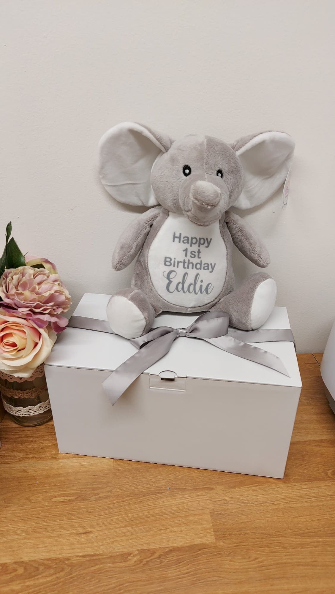 Personalised elephant teddy