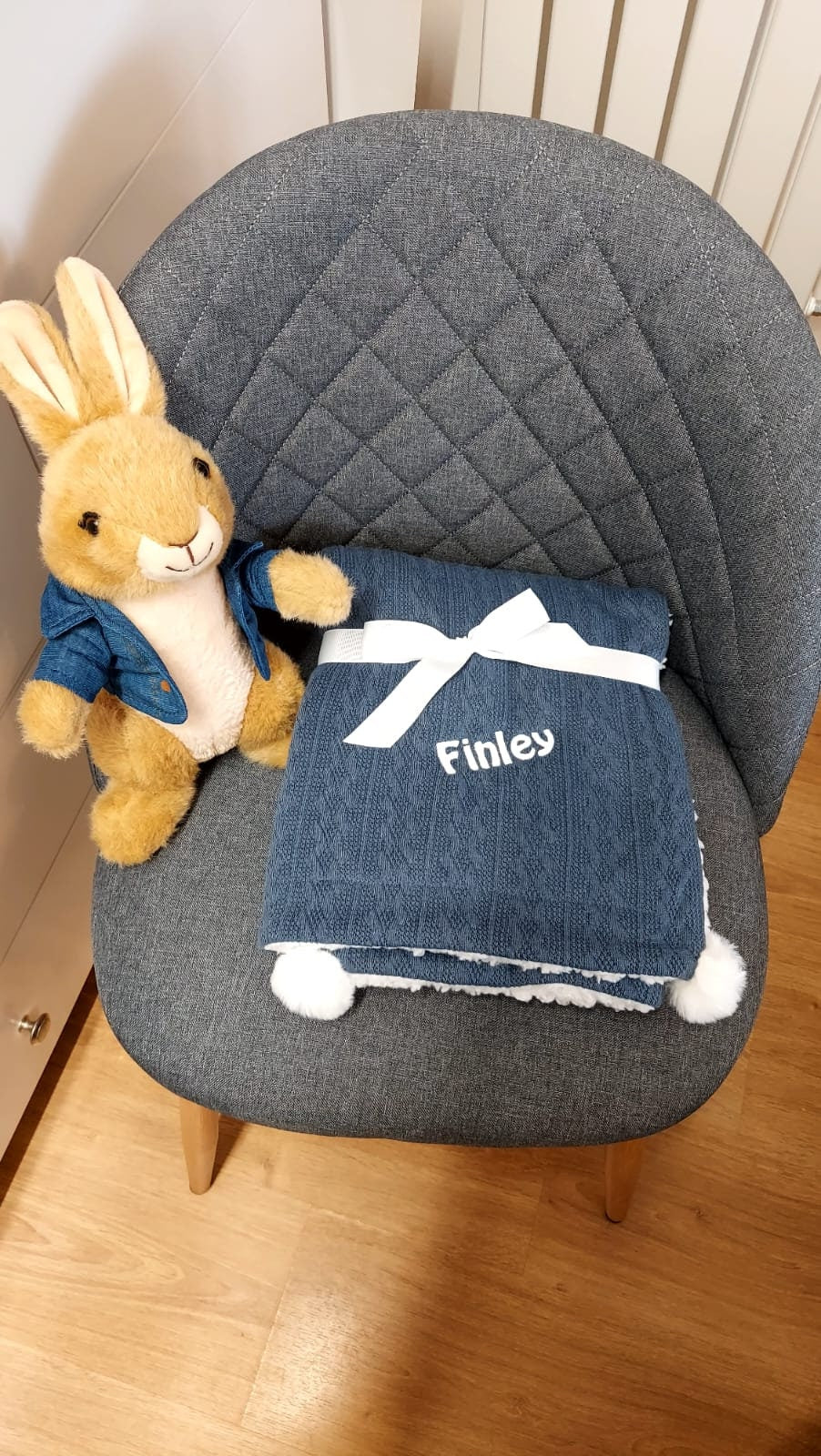 Personalised Baby Knitted Blanket