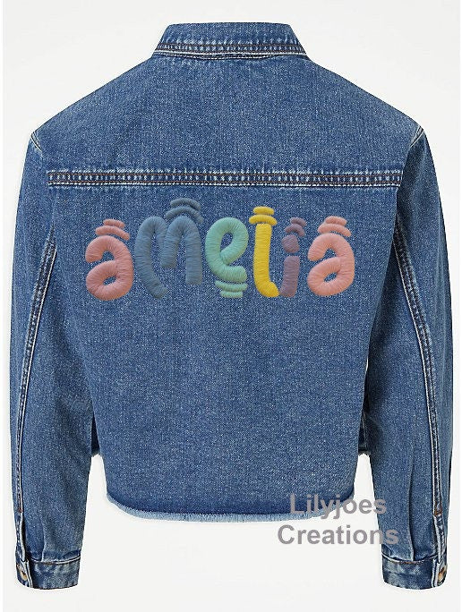 Personalised Unisex Baby Kids Denim Jacket
