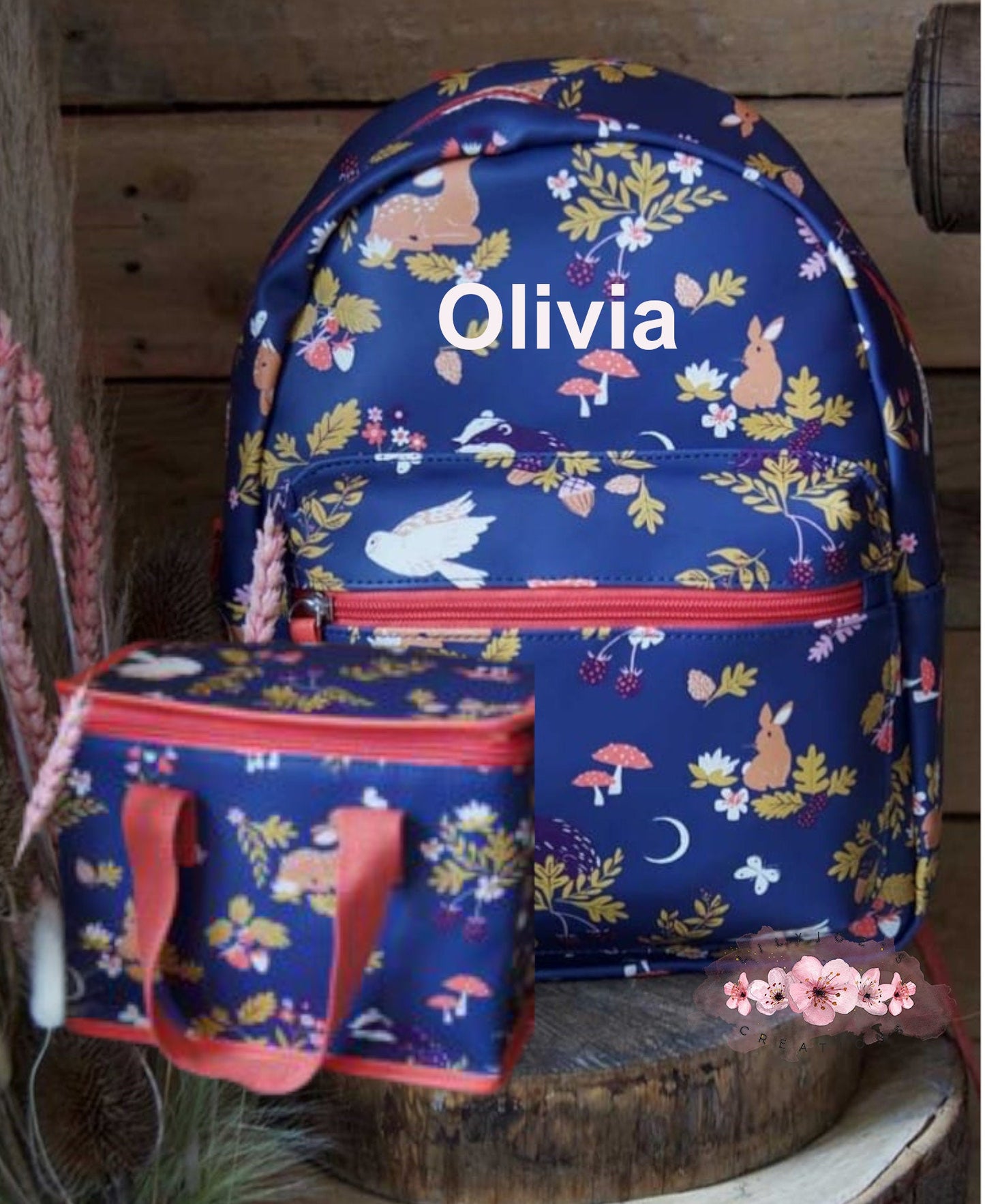 Personalised Forest Kids Lunch Bag