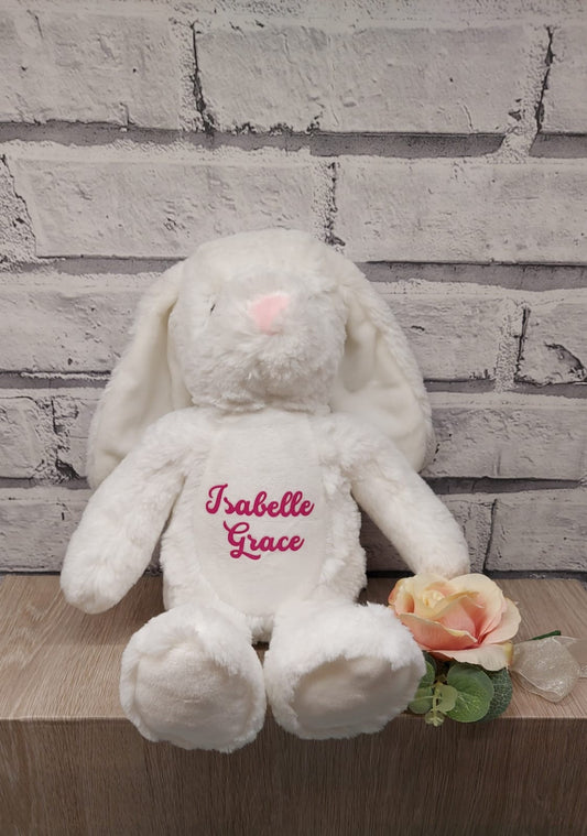 Personalised White Bunny Teddy