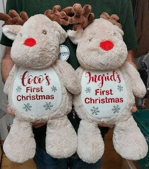 Personalised large christmas reindeer teddy