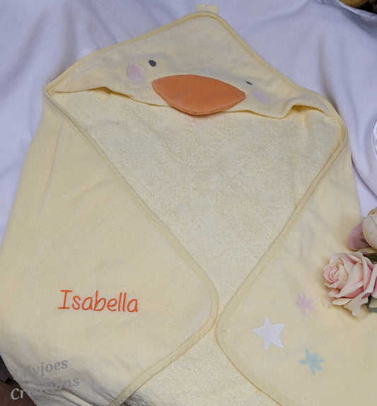 Personalised Baby Duck Towel