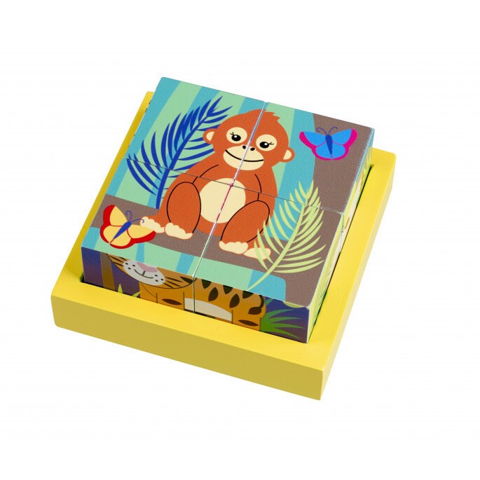 Wooden Jungle Animal Block Puzzle Toy