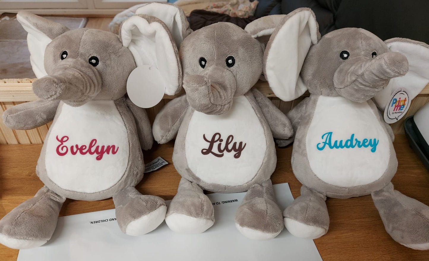 Personalised elephant teddy