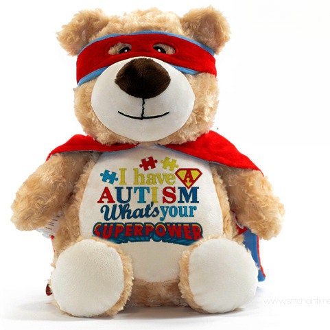 Superhero Autism Bear Personalised