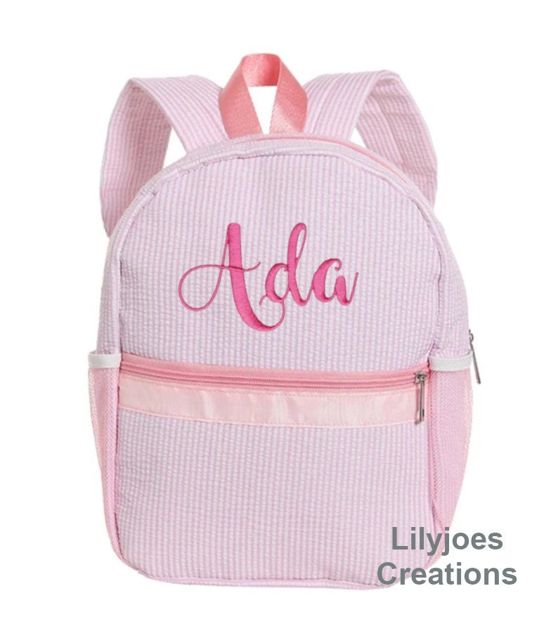 Personalised Seersucker Backpack