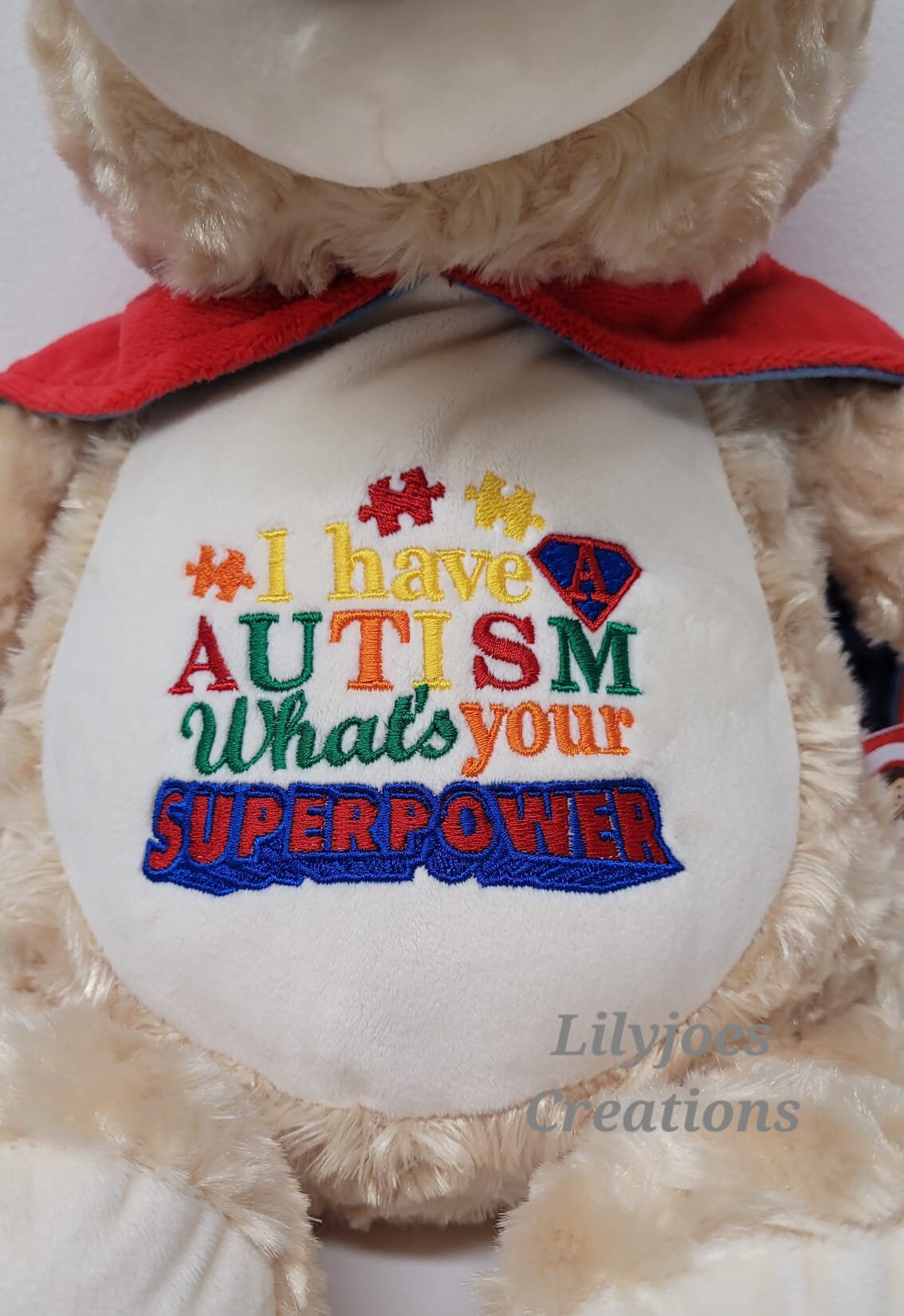 Superhero Autism Bear Personalised