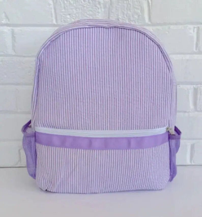 Personalised Seersucker Backpack