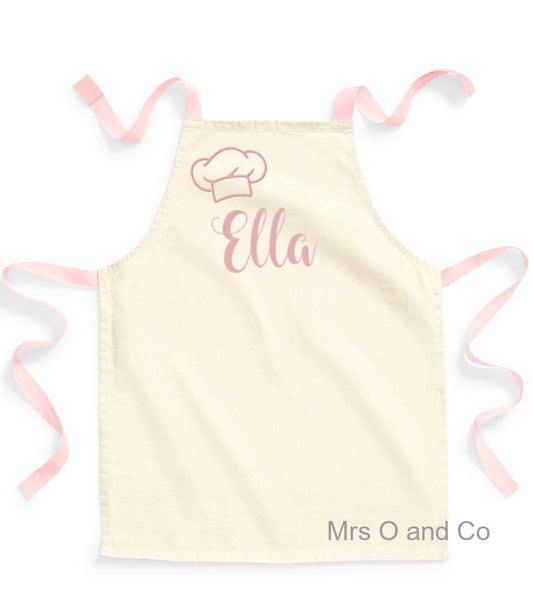 Personalised Kids Apron With Chef Hat