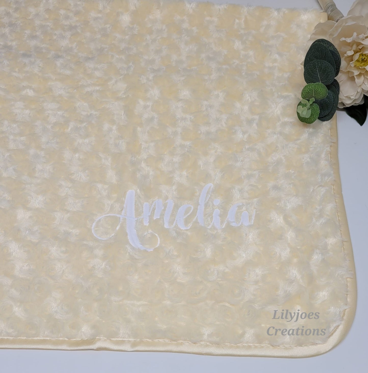 Baby Blanket Yellow Swirl