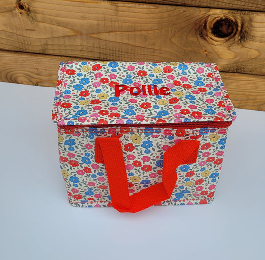 Personalised Floral lunch bag