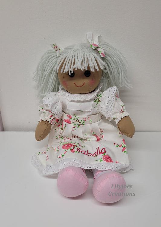 Personalised Rag Doll Floral Dress