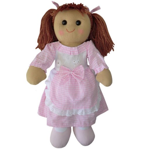 Personalised Pink Gingham Rag Doll