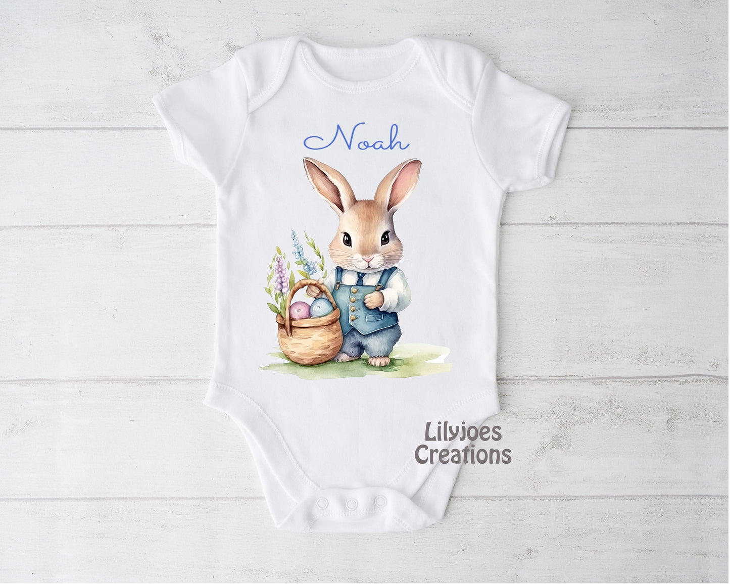 Personalised Boy Bunny Easter Gift