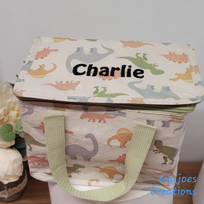 Personalised Desert Dinosaur Lunch Bag