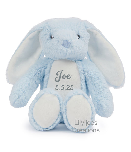 Personalised Blue Bunny Teddy