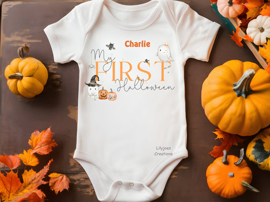 1st Halloween Baby Vest