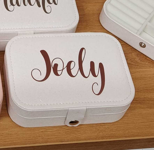 Personalised White Jewellery Box