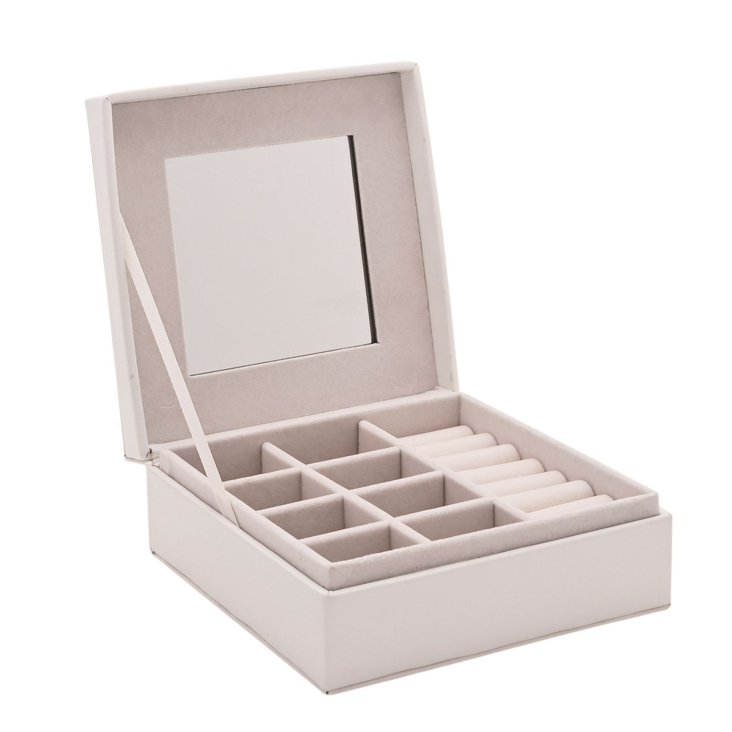 Personalised White Jewellery Box Square