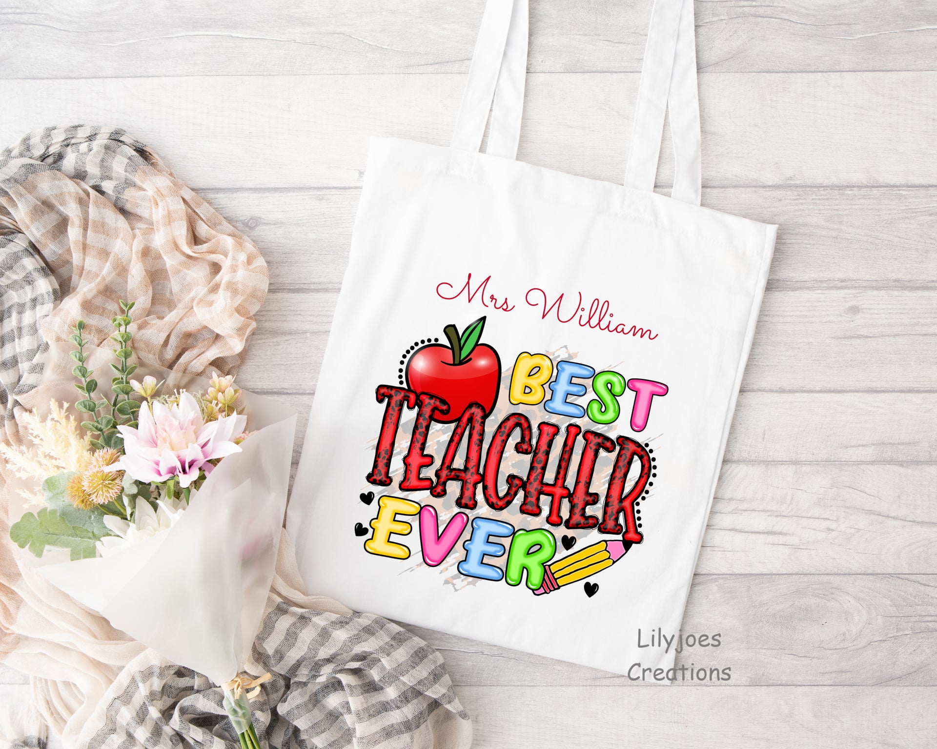 Personalized Tote Best Tote Bags For Teachers Best Teacher Canvas