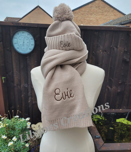 Scarf and Beanie Hat Set