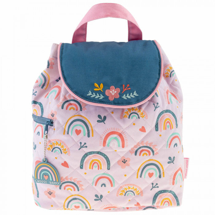 Personalised Quilted Rainbow Backpack