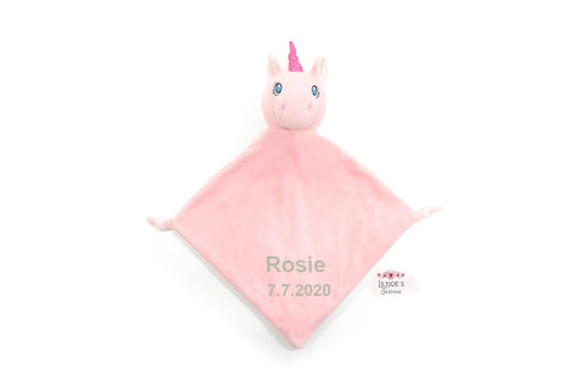 Personalised Unicorn Baby Comforter