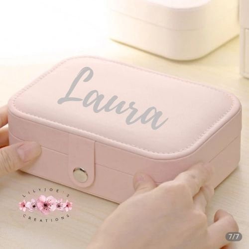 Personalised Pink Jewellery Box