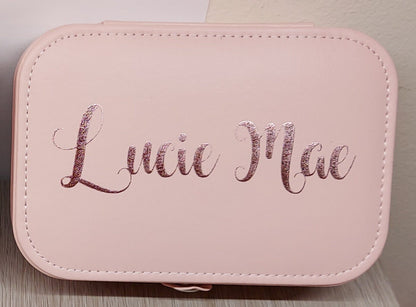 Personalised Pink Jewellery Box