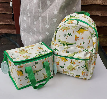 Personalised Dinosaur Backpack Lunch Bag Set