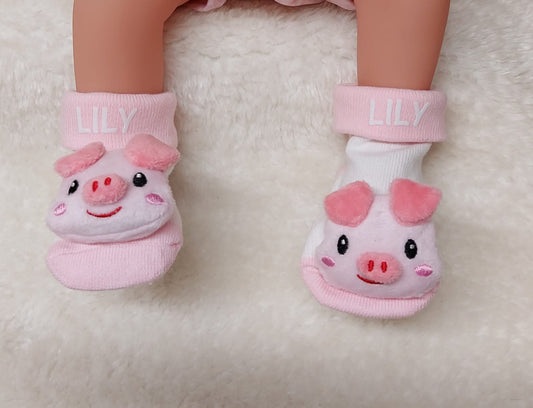 Pig Baby Socks Not Personalised