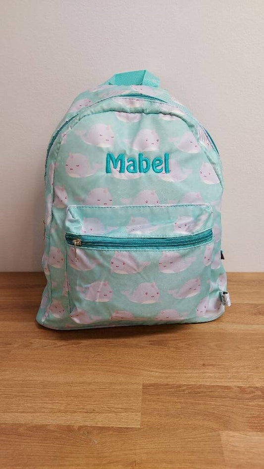 Personalised Narwhal Backpack