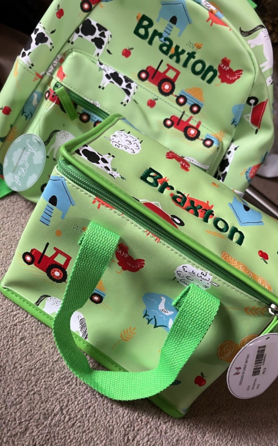 Personalised Farm Yard Lunch Bag