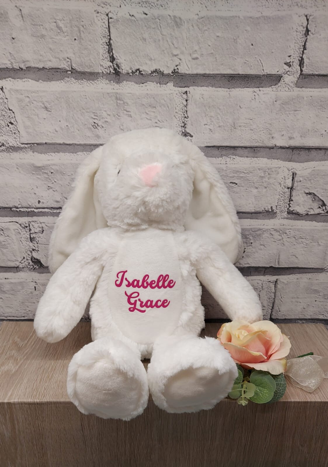 Personalised Grey Bunny Teddy